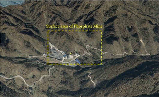 Topography and geomorphology of the mining area