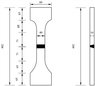 Geometric design of fatigue details (unit: mm)