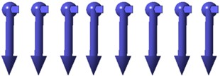 Distribution of fragments and direction of impact