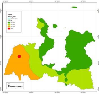 Flooded areas in Serang Regency