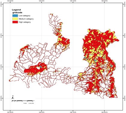 Potential flood areas