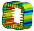 Comparison of modal shapes and frequencies from simulation and test