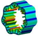 Comparison of modal shapes and frequencies from simulation and test