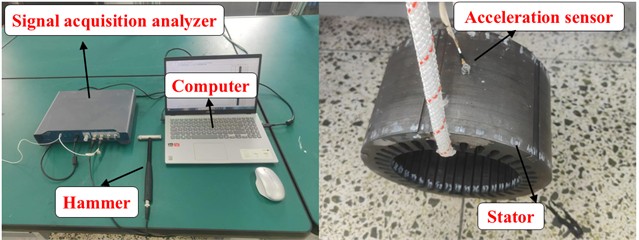 Modal experiment of stator