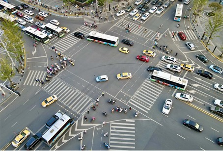 Site diagram of short-term traffic flow test on urban roads