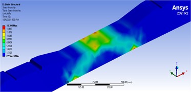 Stress-strain state of sleepers (central zone)