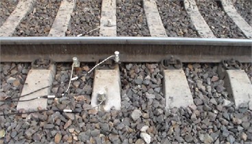 General view of the track with vibration sensors installed
