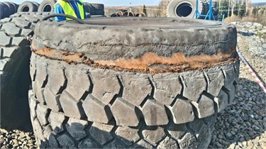 Uneven wear: a) tyre wear due to machinery failure; b) one-sided wear; c) sawtooth wear