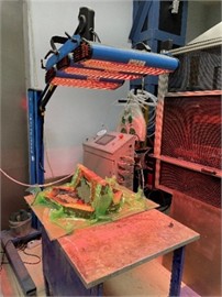 Curing using a professional one-sided heating unit