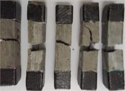 Failure modes of test specimens