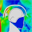 Pressure distribution of continuous frontal impact head while wearing a helmet
