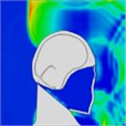 Continuous frontal impact head pressure distribution without wearing a helmet