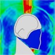 Continuous frontal impact head pressure distribution without wearing a helmet
