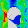 Continuous frontal impact head pressure distribution without wearing a helmet