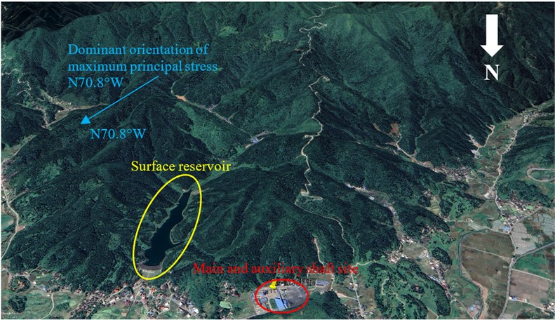 Terrain and landforms in the mining area