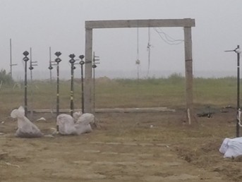 TNT explosive installation status. Photo by Liangquan Wangduring during the research process