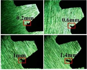a) Test rig; b) root crack faults of different degrees