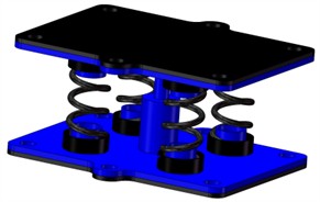 Three-dimensional drawing of damping spring damper