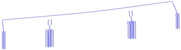 The first four mode shapes of the m-method soil spring model