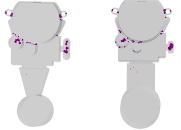 The defect distribution in different schemes