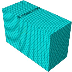 Grid division of model with the slope condition and no slope condition