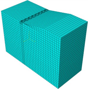 Grid division of model with the slope condition and no slope condition