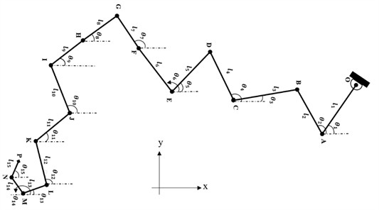 Two-dimensional design of the modular robot mechanism