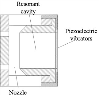 Structure of air flow acoustic piezoelectric generator