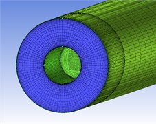Three computational grids for the area near the air inlet