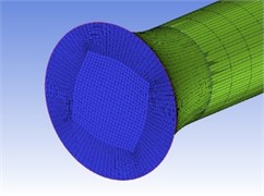 Three computational grids for the area near the air inlet