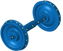 Meshed finite element model