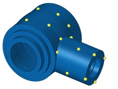 Meshed finite element model