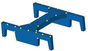Meshed finite element model