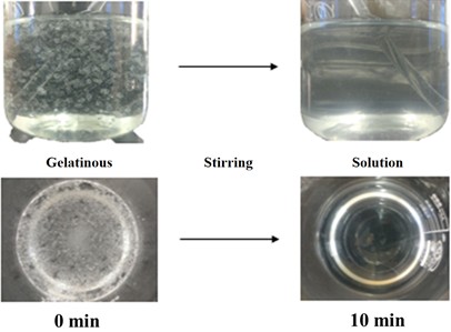 Solubility of PAM solution. Photo by Jiao Yiwei, Lanzhou University Laboratory, Gansu Province, China, June 1, 2025