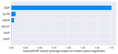 Mean absolute SHAP values for feature importance