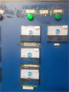 Test stand: a) physical model schematic; b) measuring device; c) AC and DC motor