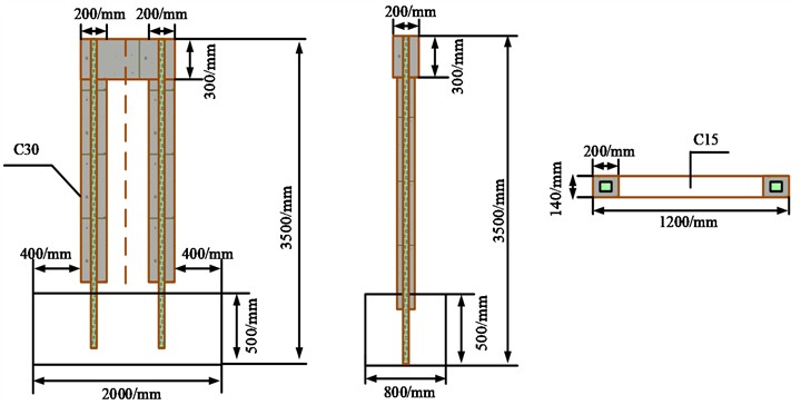 Shear wall construction drawing with specimen number JGC
