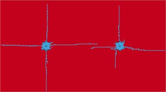 Development status of double-hole blasting cracks