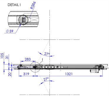 Geometric parameters of the scissor lift