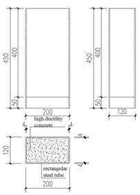 Specimens of rectangular concrete-filled steel tube push-out test. Photo taken by Yiping Wang  in March 2025 at the Engineering Laboratory, Sichuan College  of Architectural Technology, Deyang, Sichuan, China