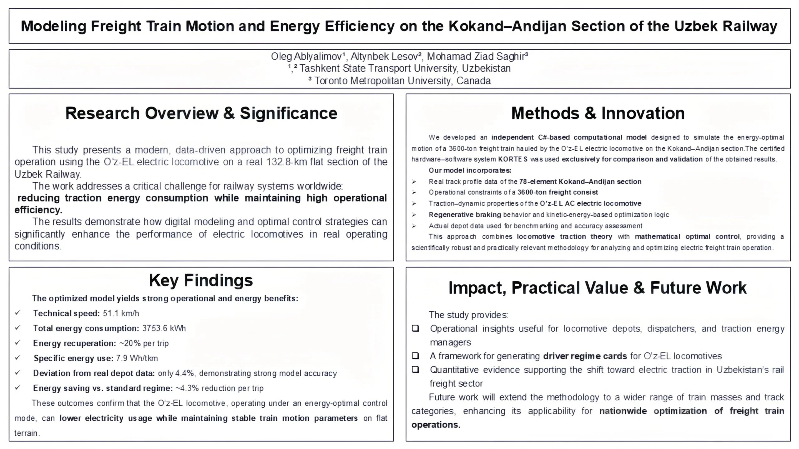 Modeling of the transportation process on the Kokand-Andijan section of the Kokand regional railway track junction of the Uzbek railway