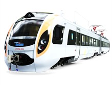 Modern multiple-unit rolling stock: a) Hyundai Rotem; b) EKr-1 Tarpan; c) DPKr-3