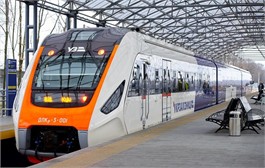 Modern multiple-unit rolling stock: a) Hyundai Rotem; b) EKr-1 Tarpan; c) DPKr-3