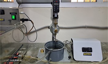 Viscosity of polymer-sulfur bitumen containing 20 % sulfur