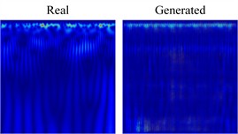 Real and MCDCGAN-generated samples on HIT