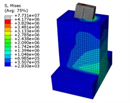 Comparison of failure modes between the simulated and experimental specimens.  Team member Wang Yiping took this photo on April 7, 2025 in Sichuan Architecture  Vocational College, Deyang City, Sichuan Province, China