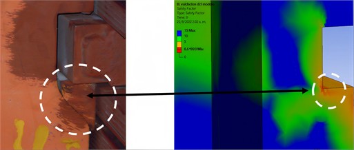 Current fracture condition at nominal speed [12]. Photograph was taken at the unit  under study by P. Hernandez on December 15, 2022