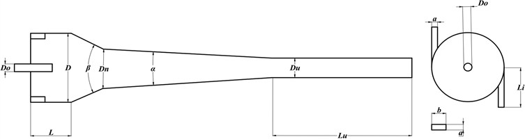 Schematic of the hydrocyclone geometry