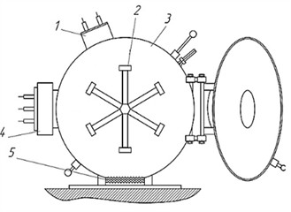 Scheme of technological device  arrangement in the modernized chamber
