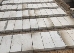 Experimental precast-monolithic coating (Fergana Polytechnic Institute Laboratory, 2025)